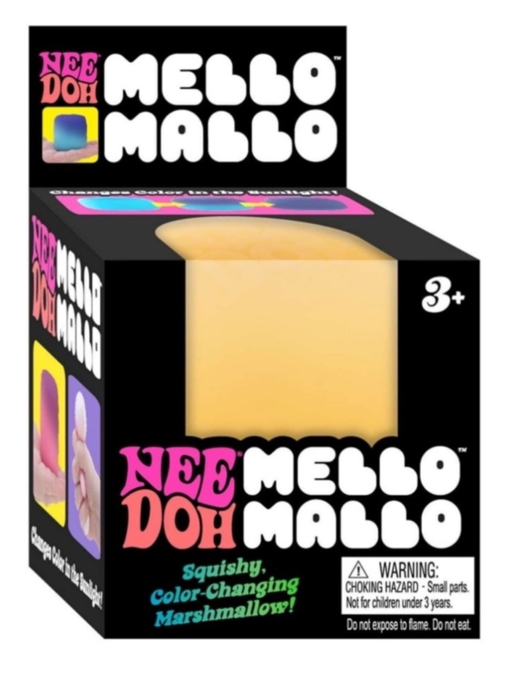 Needoh Mello Mallo Squishy Color-Changing Marshmallow Stress Toy - Yellow